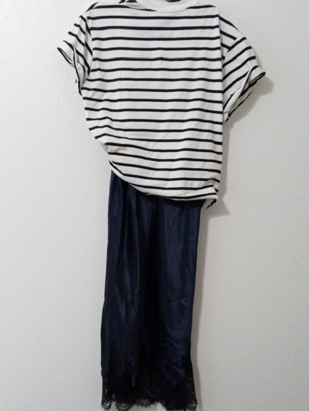 3.1 Phillips Lim Striped Draped T-Shirt Slip Combo Dress - Picture 7 of 9